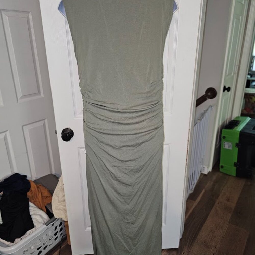 NWOT XXL The A&F Paloma Maxi Dress - Frosty Olive Modal - Picture 2 of 10
